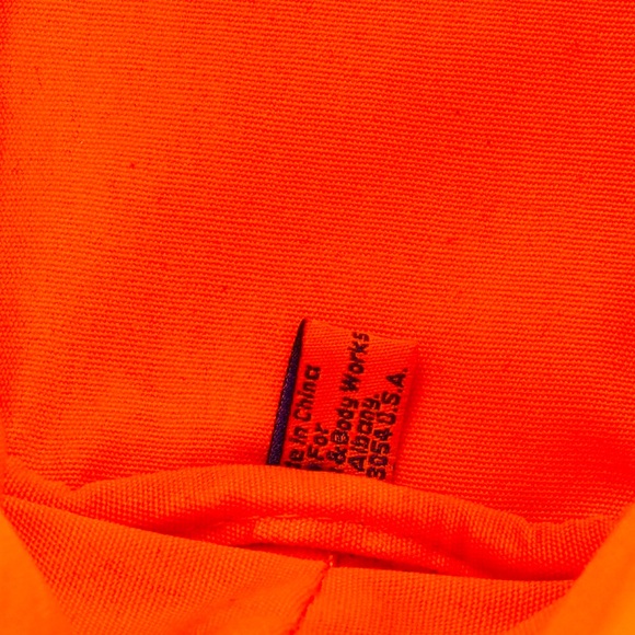 Bath And Body Works Blue Canvas Tote Bag Orange Interior HAS SOME STAINS!READ! - Picture 13 of 14
